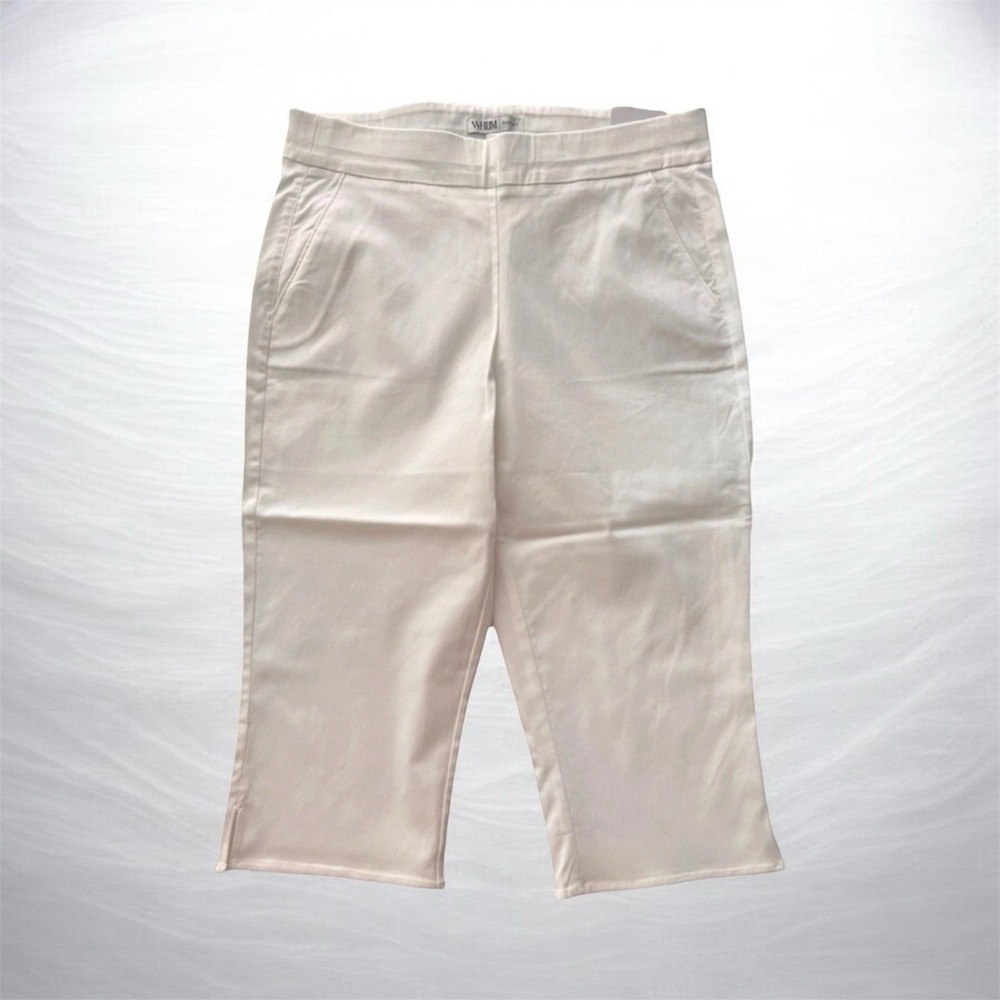 White House Black Market Outlet Pull On Straight Capri Pants Size 10 White